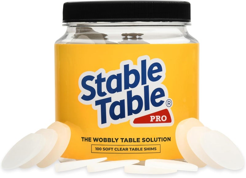 Stable Table Pro Stable Table - Clear Restaurant Table Leg 100 Shim Wedges Premium Furniture Levelers Restaurant TableShims, Home Improvement DIY Levelers - Rubber Type Texture, Firm, Non-Slip, Doors, and More - Image 4